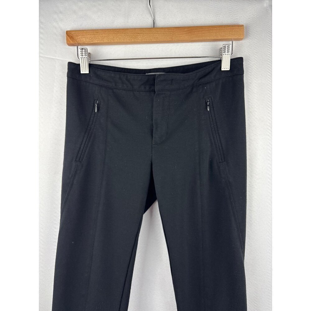 Vince Womens Black Slim Fit Trousers Size 6 Stretch Fabric Zipper